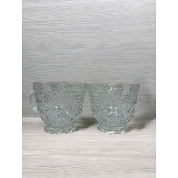 Anchor Hocking “Wexford” Clear Glass Punch/Coffee/Tea Cups - Set of 4 - Picture 8 of 10